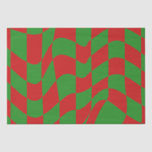 Papel De Seda Tablero de verificación rojo y verde