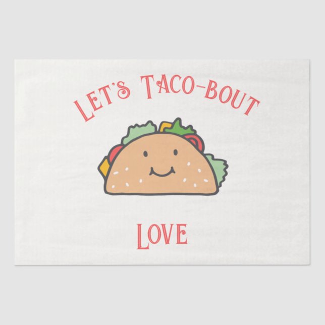 Papel De Seda Taco-bout Personalizable de amor (Anverso)
