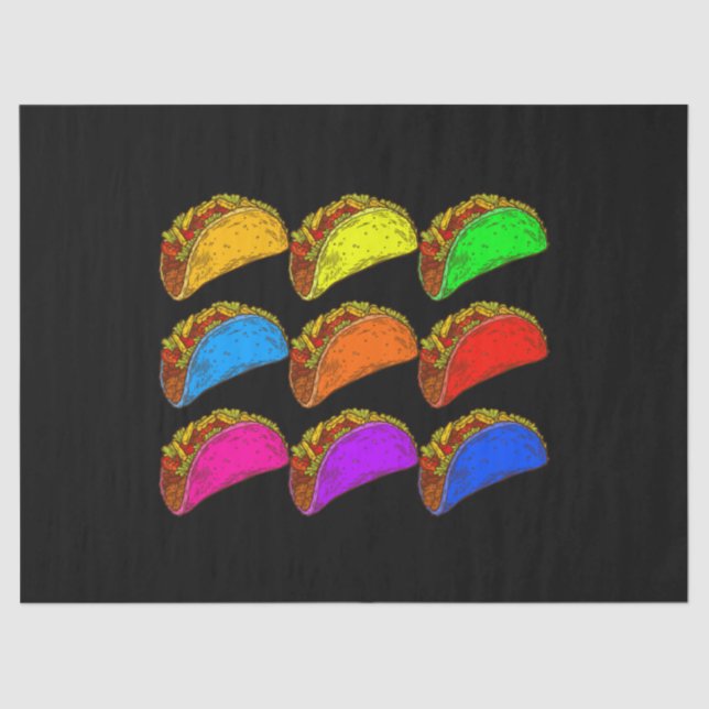 Papel De Seda Taco de arte pop (Anverso)