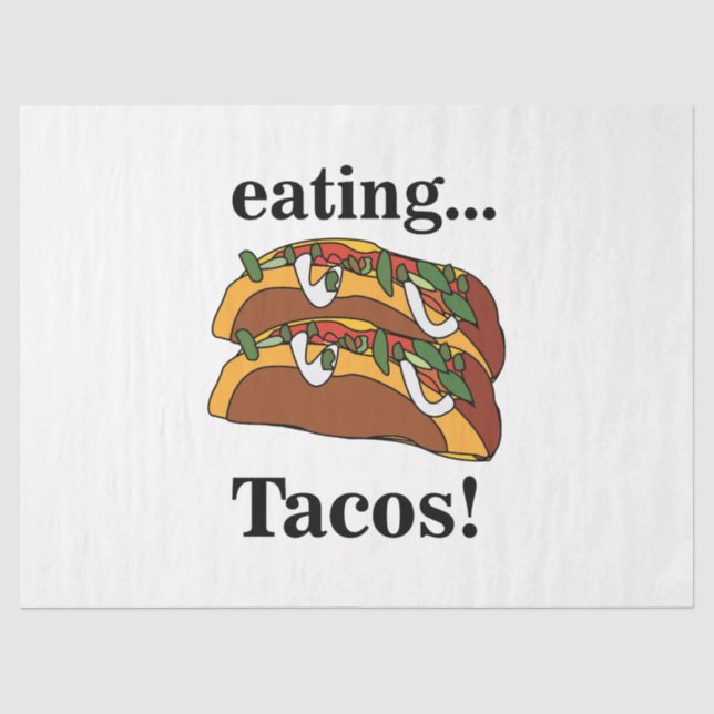 Papel De Seda Taco Tacos Cumpleaños Divertido (Anverso)