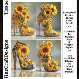 Papel De Seda Tacon de aguja de girasol Arte DT3R Decoupage