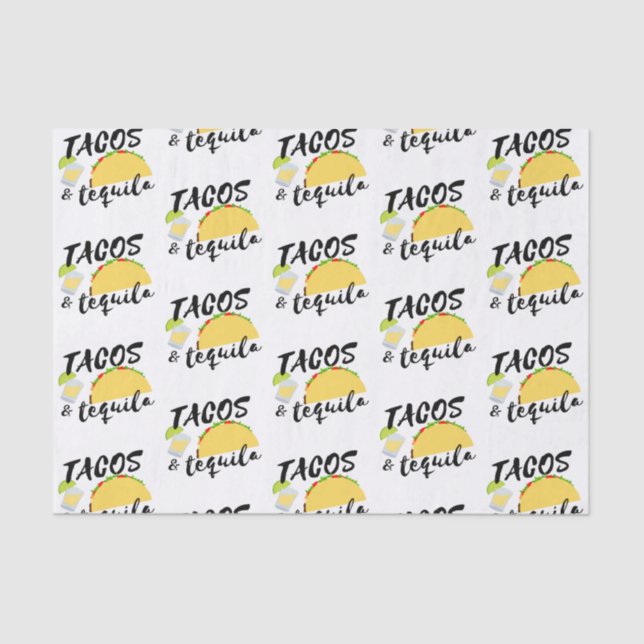 Papel De Seda Tacos y tequila (Anverso)