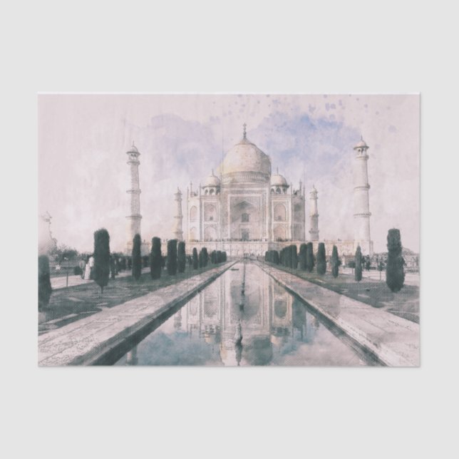 Papel De Seda Taj Mahal, India (Anverso)
