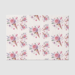 Papel De Seda Taller de Novia de Helado de Acuarela Recogido