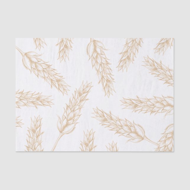 Papel De Seda Tallos rústicos del trigo del país (Anverso)