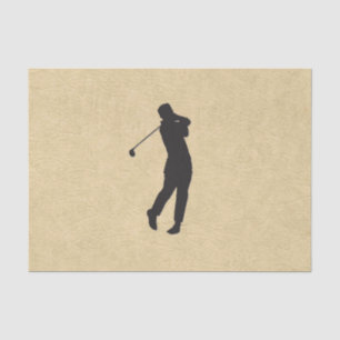 Papel De Seda Tan Leather Golf Design