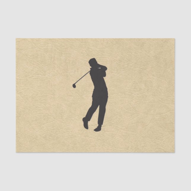 Papel De Seda Tan Leather Golf Design (Anverso)