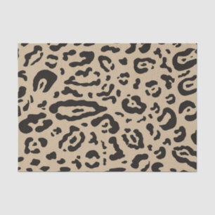 Papel De Seda Tan Marrón Negro Cheetah Leopardo Estampado Animal