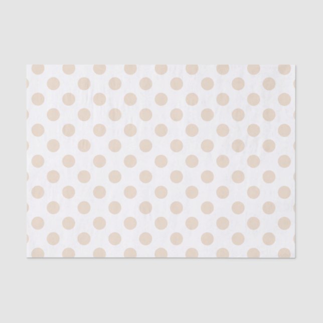 Papel De Seda Tan polka puntos (Anverso)