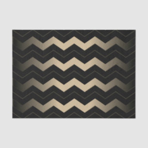 Papel De Seda Tan y Zigzag negro