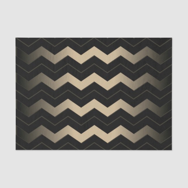 Papel De Seda Tan y Zigzag negro (Anverso)