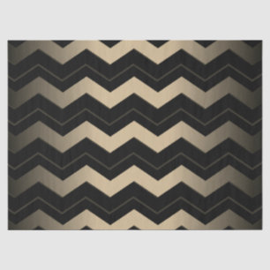 Papel De Seda Tan y Zigzag negro