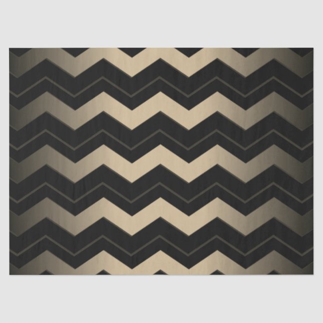 Papel De Seda Tan y Zigzag negro (Anverso)