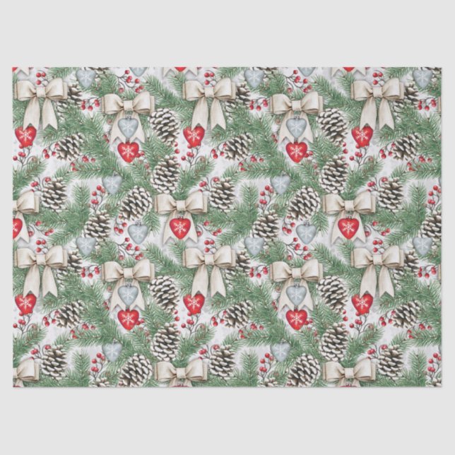 Papel De Seda Tannenzapfen und Maschen (Anverso)