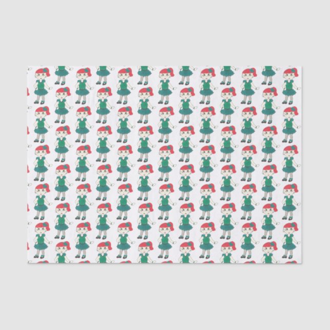 Papel De Seda Tap Dance Class Chica de bailarina recital (Anverso)