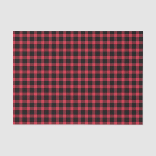 Papel De Seda Tapado de búfalo rojo y negro (Anverso)