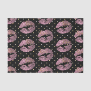 Papel De Seda Tapas de Purpurina rosado Kissable