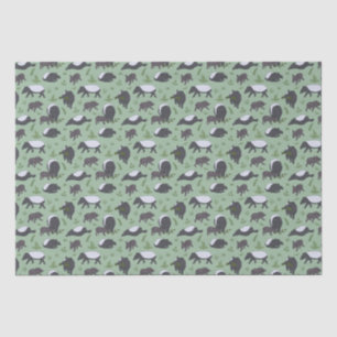 Papel De Seda Tapir Malayo Jungla Verde Animal de Zoológico