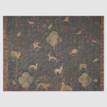 Tapiz de Millefleurs con animales