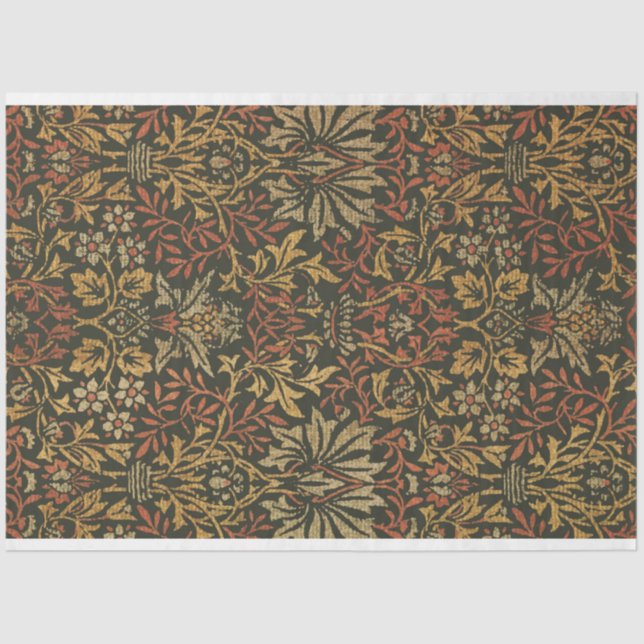Papel De Seda Tapiz del jardín de flores de William Morris (Anverso)