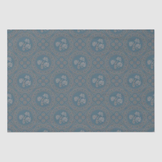 Papel De Seda Tapiz Mocha Rococo Mandala Elegante Tile Diamante (Anverso)