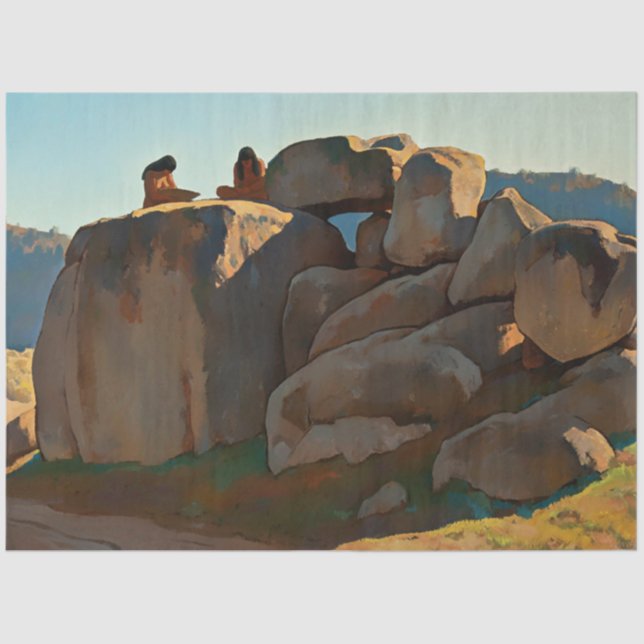 Papel De Seda "Tarde neolítica" por Maynard Dixon (Anverso)