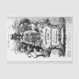 Papel De Seda Tarjeta Comercial del Siglo XVIII