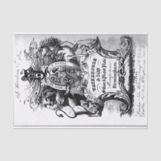 Papel De Seda Tarjeta Comercial del Siglo XVIII