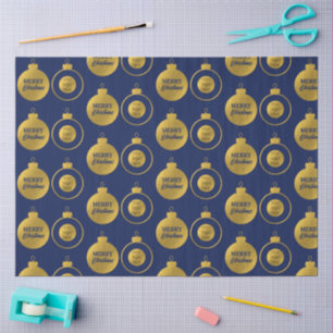 Papel De Seda Tarjeta de adorno de Navidad con logotipo de empre