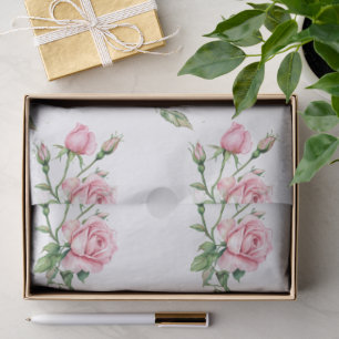 Papel De Seda Tarjeta de agradecimiento de flor de jardín de ros