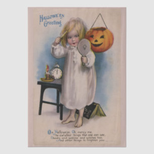 Papel De Seda Tarjeta de felicitación de Halloween vintage decou