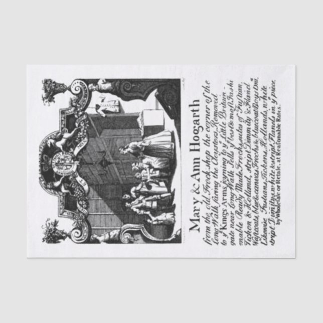 Papel De Seda Tarjeta de negocios de Marry & Ann Hogarth (Anverso)