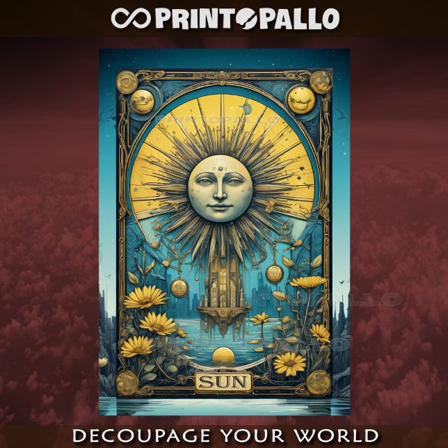 Papel De Seda Tarjeta solar Tarot de época (Subido por el creador)
