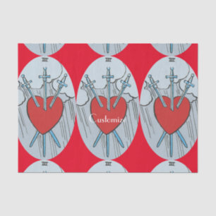 Papel De Seda Tarjeta Tarot 3 Espadas Thunder_Cove 