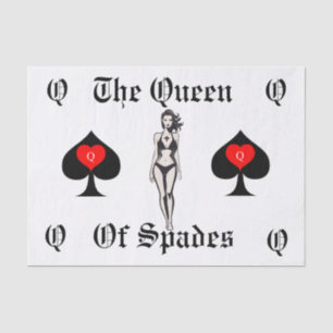 Papel De Seda Tarjeta Tarot Thunder_Cove Reina de espadas