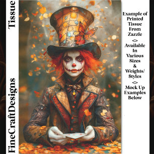 Papel De Seda Tarjetas de juego Autumn Mad Hatter Decoupage DW8B