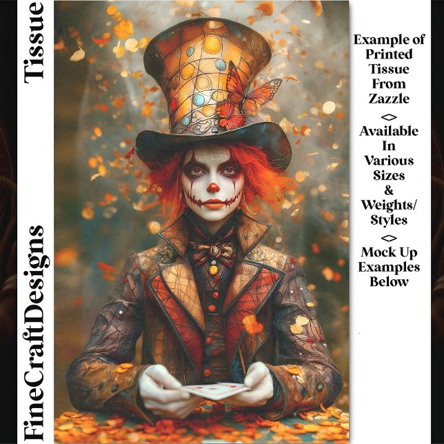 Papel De Seda Tarjetas de juego Autumn Mad Hatter Decoupage DW8B (Subido por el creador)