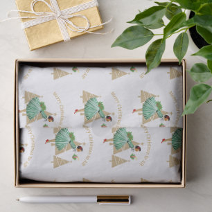 Papel De Seda Tarjetas de Navidad para Damas Vintage de 1950