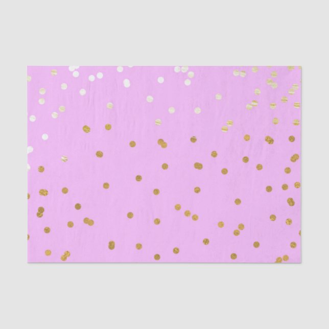 Papel De Seda Tarjetas de Tarjeta Personalizadas con Confeti de  (Anverso)