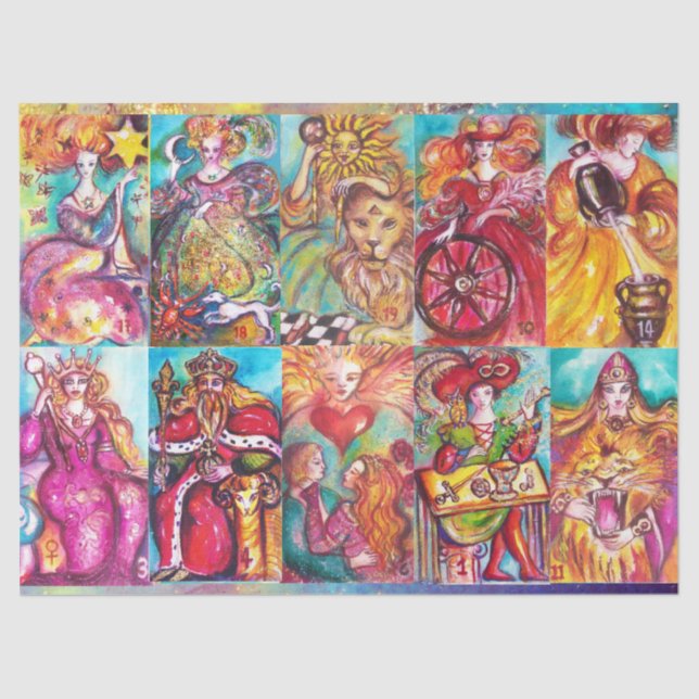 PAPEL DE SEDA TAROS DE LAS SOMBRAS PERDIDAS /STAR, LUNA, SOL, EM (Anverso)