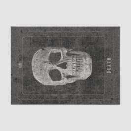 Papel De Seda Tarot De Calavera De Textura Negra Y Blanca Gótica