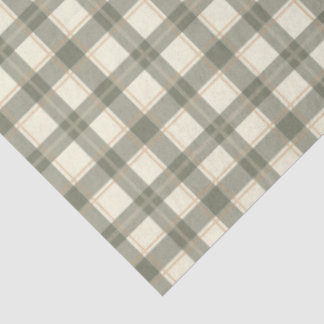 Papel De Seda Tartan Clásico de Salvia 
