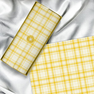 Papel De Seda Tartán - Pastel amarillo a amarillo oscuro