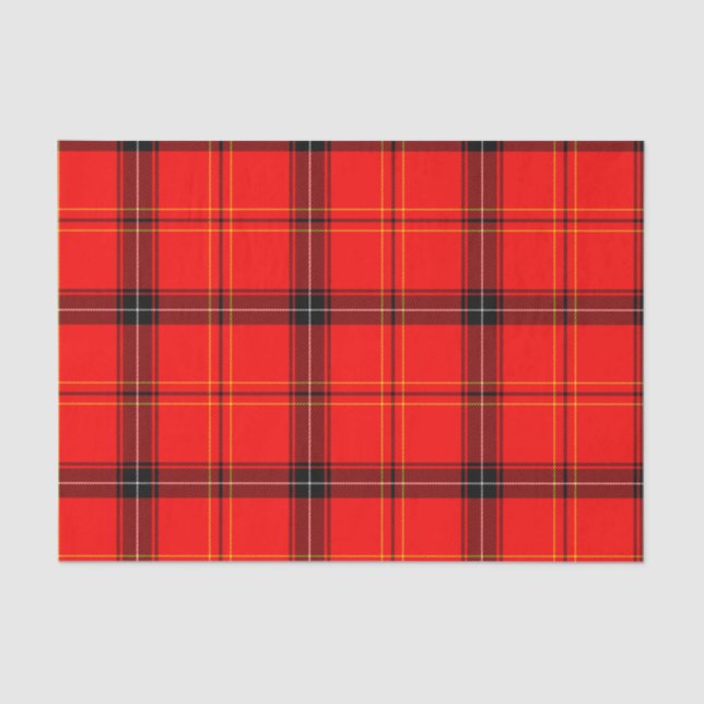 Papel De Seda Tartán rojo escocés (Anverso)