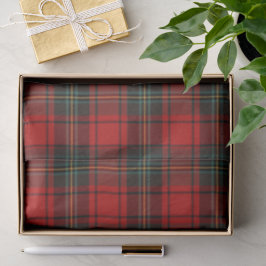 Papel De Seda Tartan Rojo Escocés Elegante Clásico Atemporal