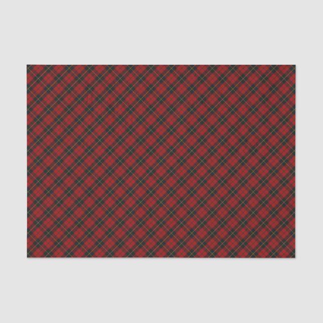 Papel De Seda Tartan Wallace Plaid Clánico Escocés (Anverso)