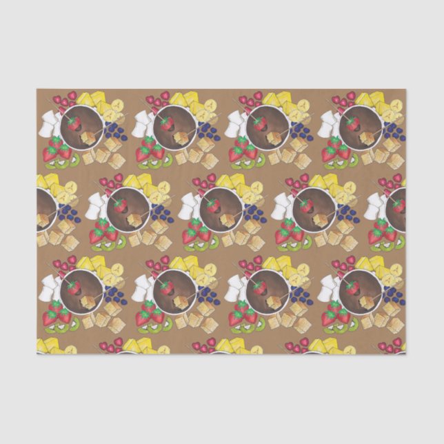 Papel De Seda Tartas de fruta Berries Marismas y postre (Anverso)