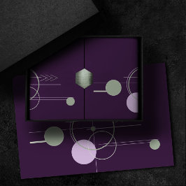 Papel De Seda Tattoos Linework | Resumen bohemio púrpura verde