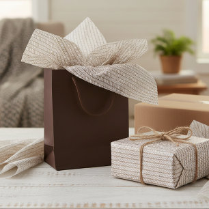 Papel De Seda Taupe Neutral Beige Marrón Blanco Rayas Zigzag
