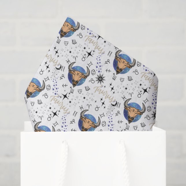Papel De Seda Taurus Zodiac Tissue Paper (Bolsa de regalo)